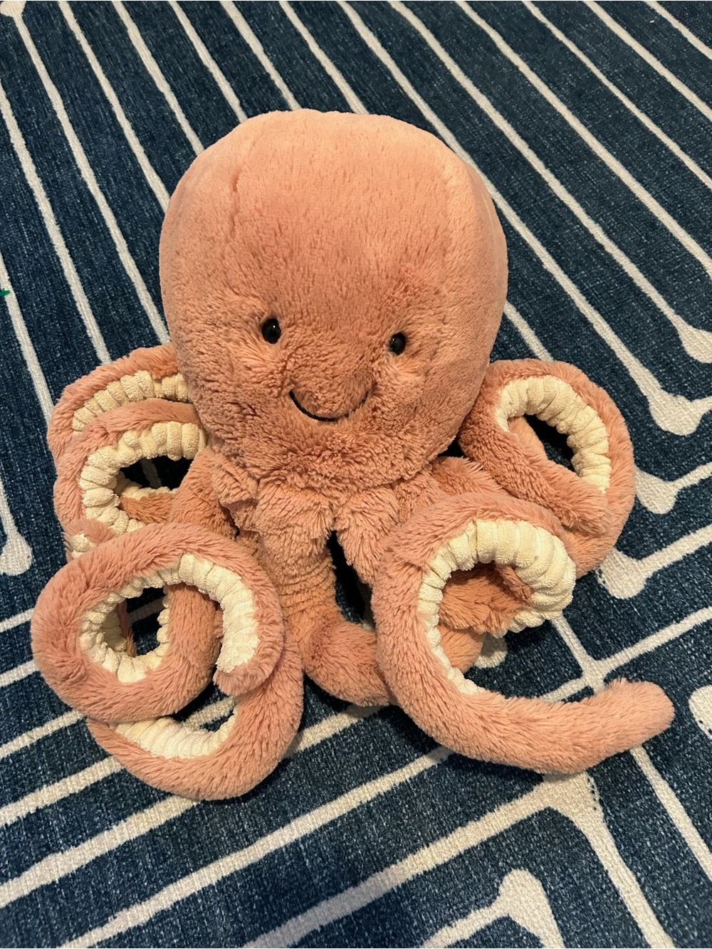 Jellycat Peach Octopus Plush - Soft Peach and Cream Tentacles